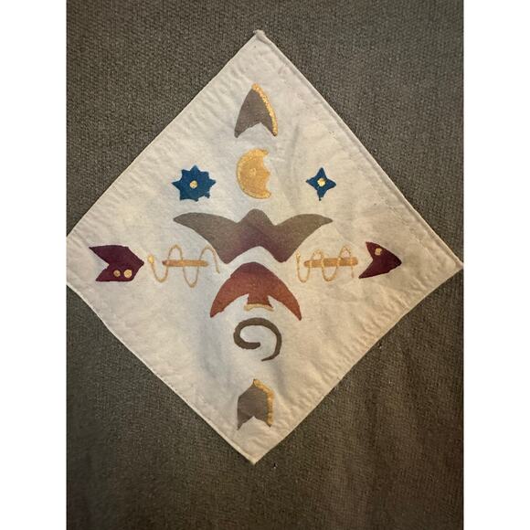 Wild Archer Vintage Women Sz 1 Green Cardigan Jacket Aztec Southwest Mosaic Boho - Picture 6 of 9